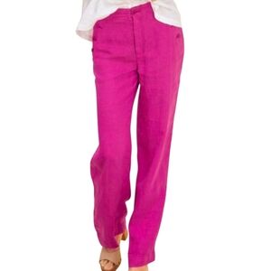 Sundance 100% Lenin  Pink Women’s Linen Pants Coastal Size 4